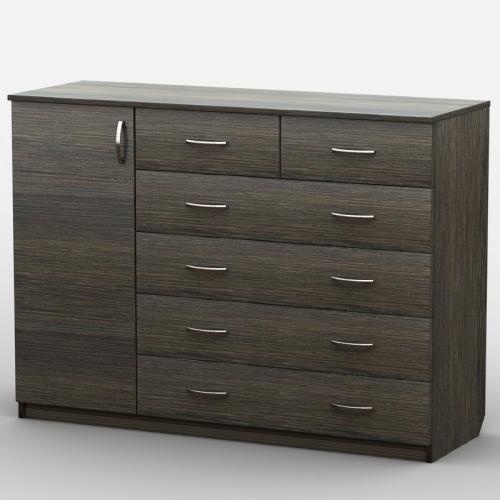 Комод Тиса Мебель АКМ-45 1 Венге 90x45x120 см Комод Тиса Мебель АКМ-45 1 Венге 90x45x120 см
