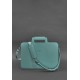Жіноча шкіряна сумка для ноутбука та документів бірюзова BlankNote