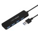 USB hub Acasis AB3-L42 на 4 порти USB 3.0 Чорний