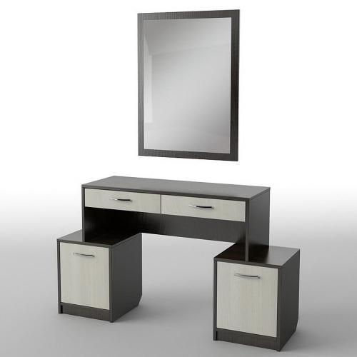 Туалетний столик Тиса Мебель БС-13 Венге Дуб молочний 75x40x138.5 см