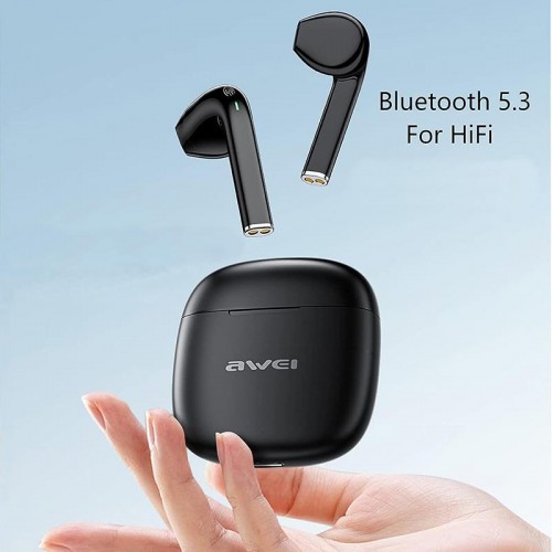 Бездротові Bluetooth навушники Awei T26 Pro із зарядним боксом Чорний