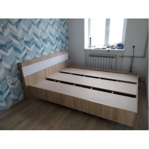 Ліжко Еверест Соната 160х200 см Сонома з білим (psg_UK-6415014) Ліжко Еверест Соната 160х200 см Сонома з білим (psg_UK-6415014)