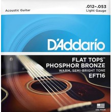 Струни для акустичної гітари 6 шт D'Addario EFT16 12/53