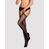 Сітчасті панчохи-стокінги зі стрілкою Obsessive Garter stockings S314 S/M/L, чорні, імітація гартері в інтернет супермаркеті PbayMarket!