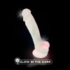 Фалоімітатор SilexD Johnny Pink Glow in the dark, двошаровий, силікон+Silexpan, діаметр 3,5см в інтернет супермаркеті PbayMarket!