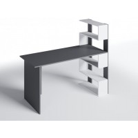 Стіл письмовий Меблева Площа СП-4 141.6х60х123 см Антрацит + Білий Стіл письмовий Меблева Площа СП-4 141.6х60х123 см Антрацит + Білий