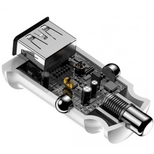 Автомобільний зарядний пристрій Baseus С8-K Grain Mini Smart Car Charger 3.1A 2хUSB White (651162372) Автомобільний зарядний пристрій Baseus С8-K Grain Mini Smart Car Charger 3.1A 2хUSB White (651162372)