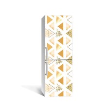 Наклейка на холодильник Zatarga «Трикутна фольга» 650х2000 мм вінілова 3Д наклейка декор на кухню