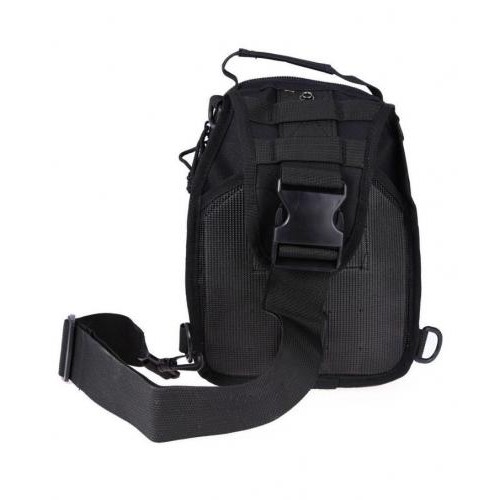 Рюкзак-сумка тактична військова через плече Military Oxford 600D 6 л Black (1168) Рюкзак-сумка тактична військова через плече Military Oxford 600D 6 л Black (1168)