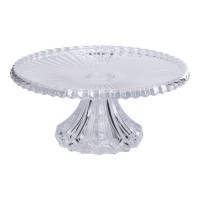 Тортівниця на ніжці YIWU Nordic 25 см Прозорий (HP-19-138)