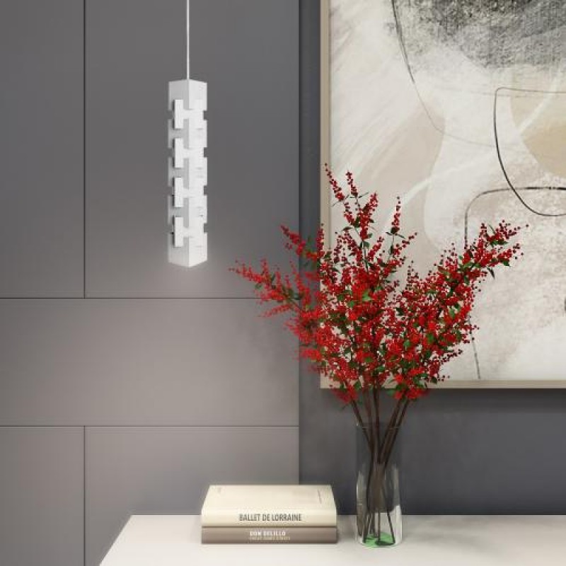 Світильник підвісний MSK Electric Norden під лампу Е27 білий NL 4280 WH