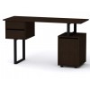 Стіл письмовий Компанит Лофт 4 130х50х72,8 см Венге темний