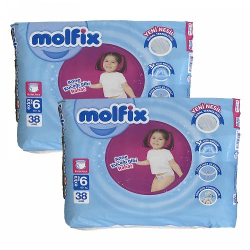 Підгузки-трусики Molfix 6 extra (15+ кг) 76 шт