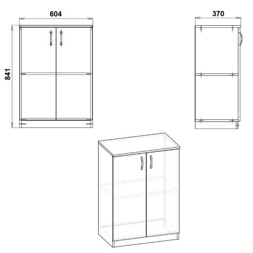 Шафа комод офісна Компаніт КШ-17 бук в інтернет супермаркеті PbayMarket!