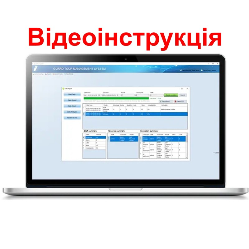 Система контролю обходу території охоронцем з ліхтариком Zooy Patrol Z-6600T