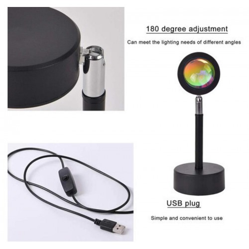 LED лампа для селфі (23см), з ефектом сонця XPRO SUN QS822 (RGB_1741)