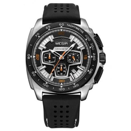 Чоловічий годинник Megir 2056 Todest Silver/Black