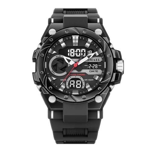 Тактичний наручний годинник Smael 8029 Black (16685-hbr) Тактичний наручний годинник Smael 8029 Black (16685-hbr)