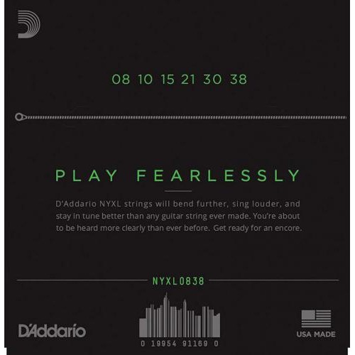 Струни для електрогітари D'Addario NYXL0838 Nickel Wound Extra Super Light Electric Guitar Strings 8/38 Струни для електрогітари D'Addario NYXL0838 Nickel Wound Extra Super Light Electric Guitar Strings 8/38