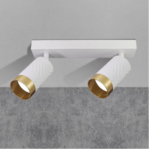 Спот Polux Arras 5.5x26x16 см Біло-золотистий (Pol323606)