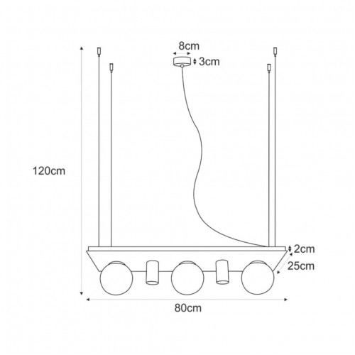 Люстра Zuma Line Plant 80x25x120 см Чорний (Zu5555) Люстра Zuma Line Plant 80x25x120 см Чорний (Zu5555)