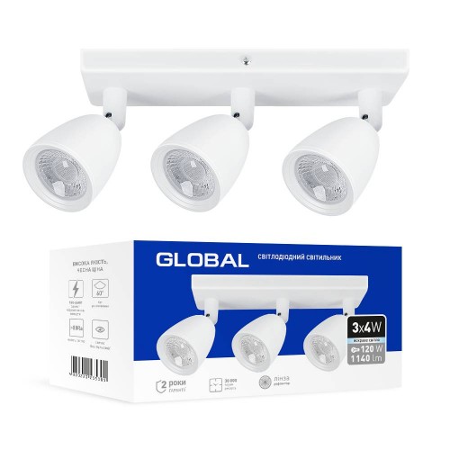 Світильник світлодіодний Global GSL-01S 12W 4100K Білий (1452) Світильник світлодіодний Global GSL-01S 12W 4100K Білий (1452)