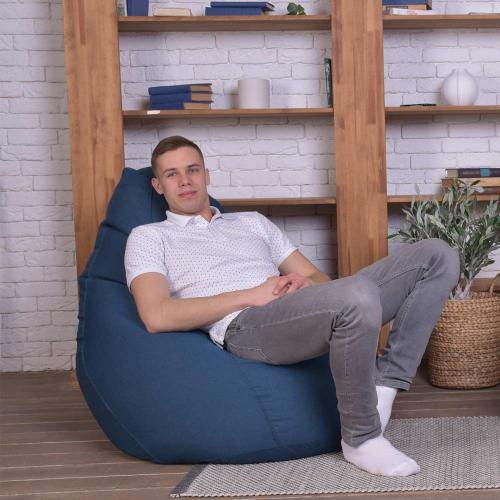 Крісло Мішок Груша Рогожка 150х100 Студія Комфорту Великий синій Крісло Мішок Груша Рогожка 150х100 Студія Комфорту Великий синій