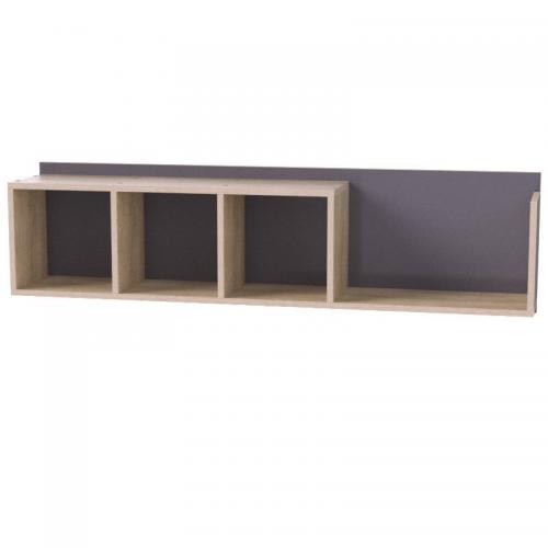 Полиця навісна Тиса Мебель Модуль 116 Сонома 358x236x1300 мм