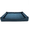 Лежак ліжко для собак всіх порід EGO Bosyak Рогожка 2XL 115x95 Синій (спальне місце для великих собак)