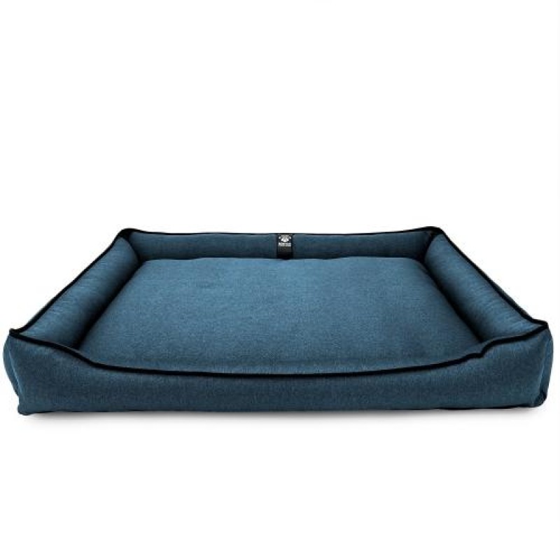 Лежак ліжко для собак всіх порід EGO Bosyak Рогожка 2XL 115x95 Синій (спальне місце для великих собак)