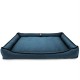 Лежак ліжко для собак всіх порід EGO Bosyak Рогожка 2XL 115x95 Синій (спальне місце для великих собак)