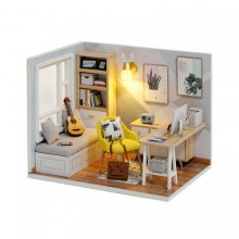 Ляльковий будинок конструктор DIY Cute Room QT-007 Sunshine Study Room 3D (5800-19406)