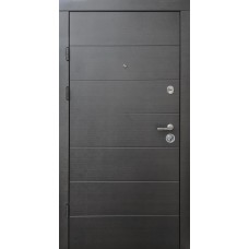 Двері вхідні металеві вуличні Роял ПВХ Ваш ВиД Венге-темний 860/960х2050х96 Ліве/Праве