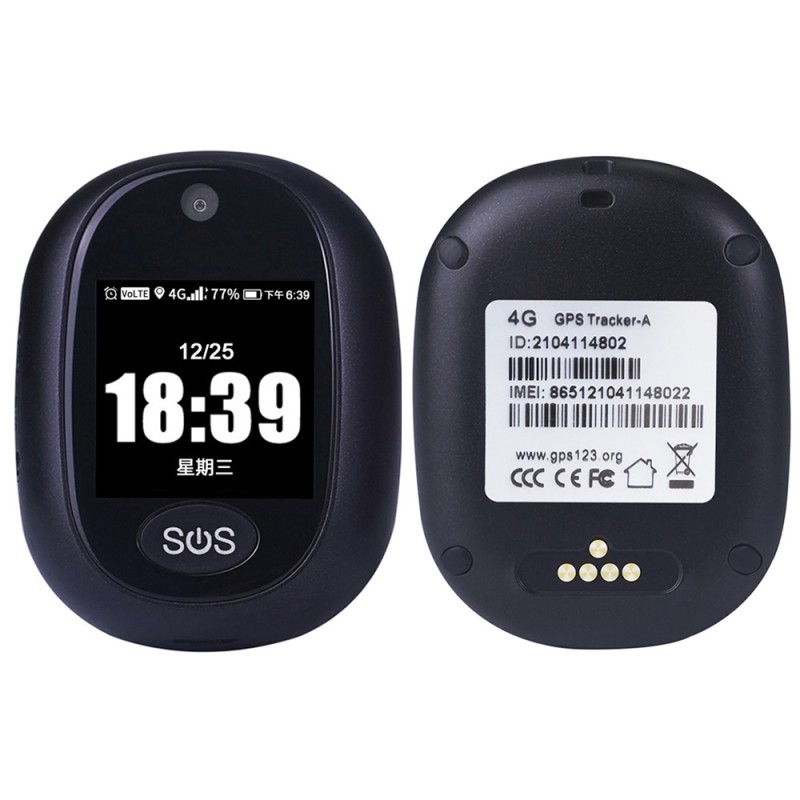 GPS трекер брелок 4G для дітей і літніх людей, з камерою, сенсорним екраном, кнопкою SOS, аудіодзвінком, крокоміром VJOYCAR RF-V45