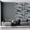 Самоклеюча декоративна 3D панель цегла 3D Loft сіро-синій клінкер 700x700x5 мм (413)