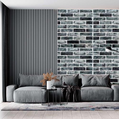 Самоклеюча декоративна 3D панель цегла 3D Loft сіро-синій клінкер 700x700x5 мм (413) Самоклеюча декоративна 3D панель цегла 3D Loft сіро-синій клінкер 700x700x5 мм (413)
