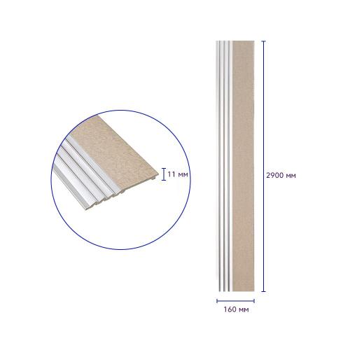 Декоративна стінова рейка Sticker Wall PS 2900x160x11 мм Бежевий (SW-00002150) Декоративна стінова рейка Sticker Wall PS 2900x160x11 мм Бежевий (SW-00002150)