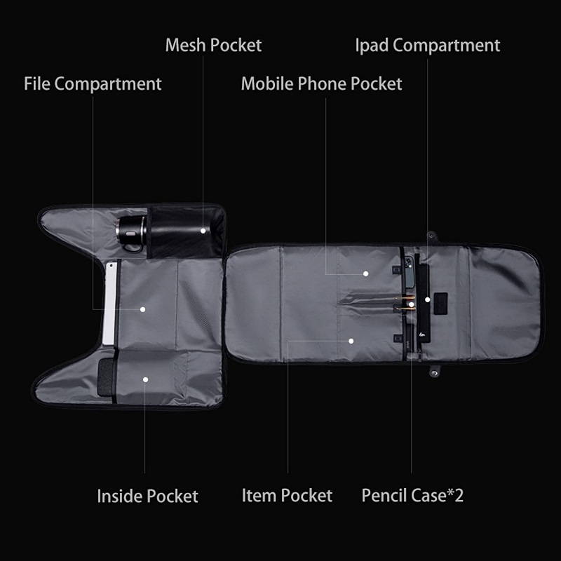 Сумка-рюкзак для ноутбука із замком проти крадіжки Arctic Hunter B00465 47x30x18 cm Чорний