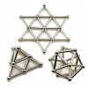 Магнітний конструктор дитячий Neocube Buckyballs amp; Buckybars головоломка-антистрес 63 деталі Сріблястий