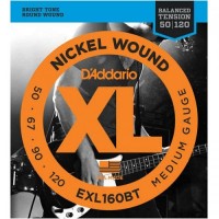 Струни для бас-гітари D'Addario EXL160BT Nickel Wound Balanced Tension Medium Electric Bass Strings Long Scale 50/120 Струни для бас-гітари D'Addario EXL160BT Nickel Wound Balanced Tension Medium Electric Bass Strings Long Scale 50/120