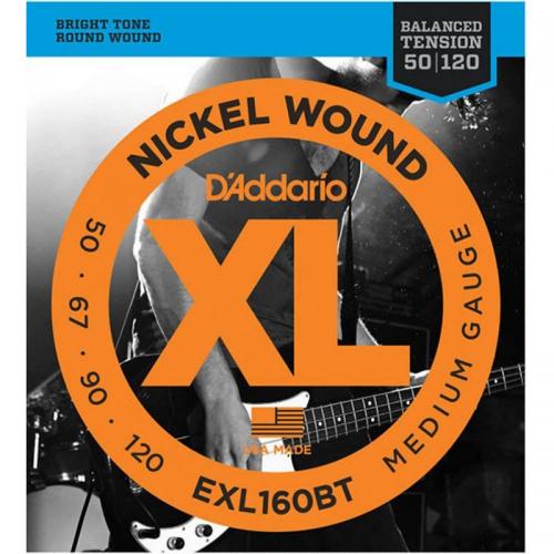 Струни для бас-гітари D'Addario EXL160BT Nickel Wound Balanced Tension Medium Electric Bass Strings Long Scale 50/120 Струни для бас-гітари D'Addario EXL160BT Nickel Wound Balanced Tension Medium Electric Bass Strings Long Scale 50/120