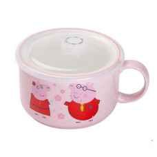 Миска для локшини YIWU Smiley 770 мл Рожевий (HP-15-12)