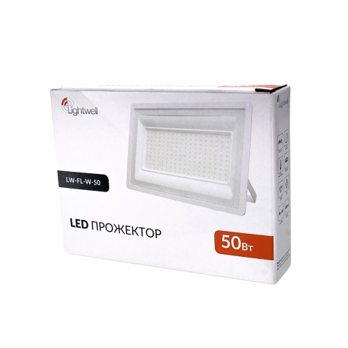 Прожектор світлодіодний Lightwell LW-FL-W-50 50 W 295917 Прожектор світлодіодний Lightwell LW-FL-W-50 50 W 295917