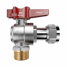 Кран кульовий з накидною гайкою кутовий Miraya 1/2”