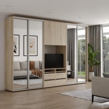 Шафа-купе під телевізор ViAnt ШКTV2 385х60х240 см Дуб сонома (8045)