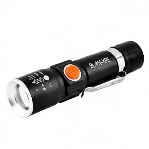Ручний тактичний ліхтарик X-Balog BL-616 T6 USB Black (3_03148) Ручний тактичний ліхтарик X-Balog BL-616 T6 USB Black (3_03148)