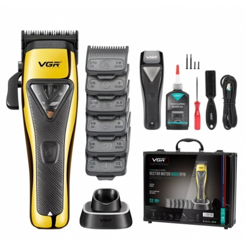 Машинка для стрижки VGR V-015 Pro 7Вт 2500 мАг Жовтий (2567341521) Машинка для стрижки VGR V-015 Pro 7Вт 2500 мАг Жовтий (2567341521)