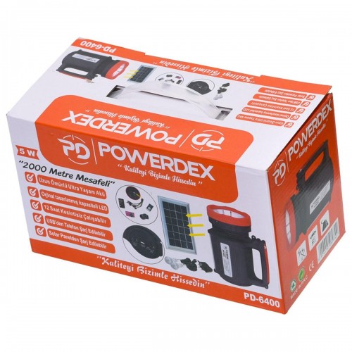 Портативна система освітлення Powerdex PD-6400 Ліхтар + 2 LED лампи + сонячна панель 5500 mAh (3_02435) Портативна система освітлення Powerdex PD-6400 Ліхтар + 2 LED лампи + сонячна панель 5500 mAh (3_02435)
