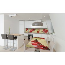 Наклейка вінілова на стіл Zatarga «Гілки Червоних Орхідей» 600х1200 мм Z180773st