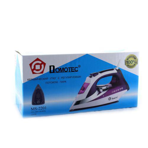 Праска Domotec MS 2201 2200W керамічна підошва Біло-фіолетовий (006982)
